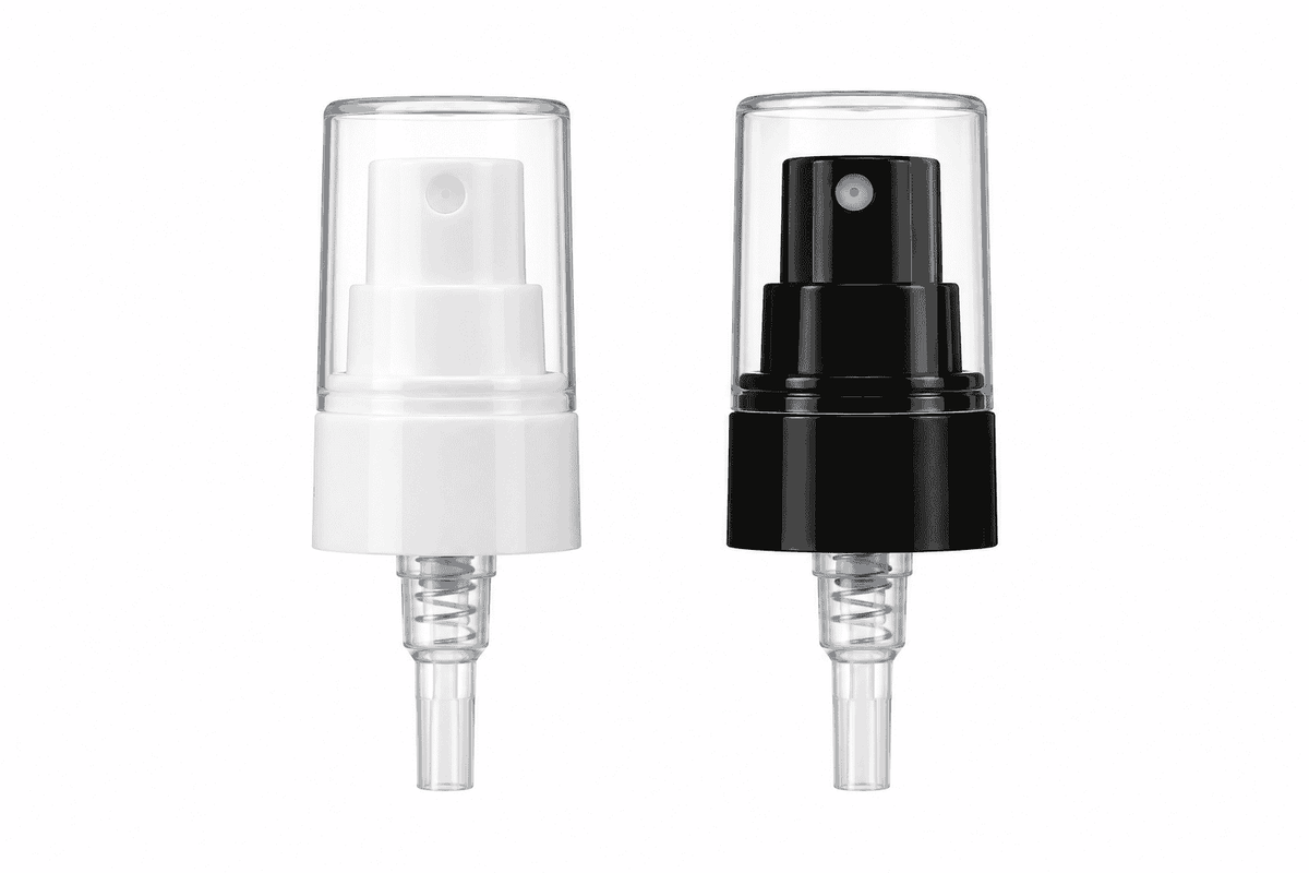 Treatment Mist Spray Pumps – Black & White | Fine Mist Sprayer
