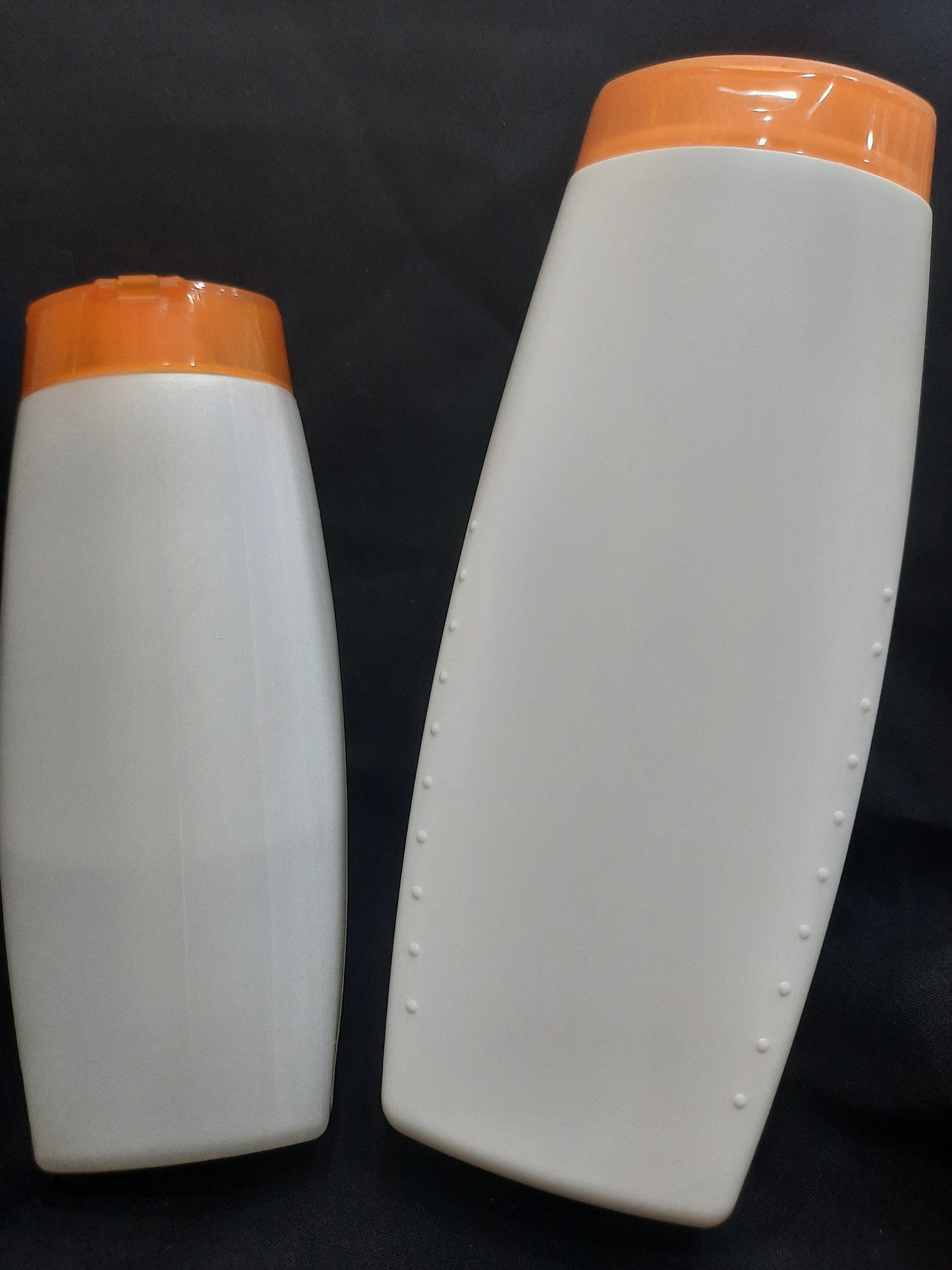 Orange White Shampoo Bottle