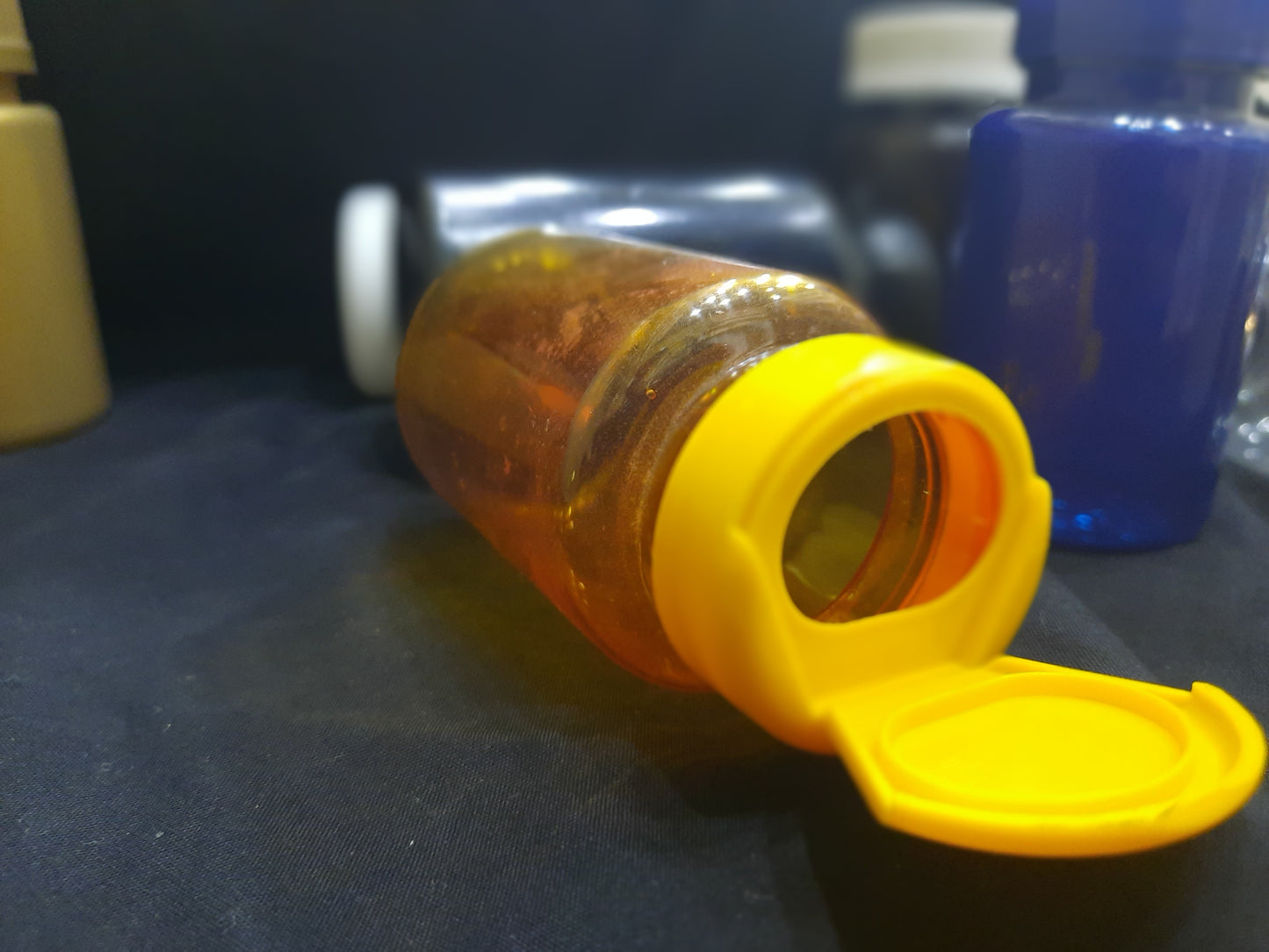 Orange Yellow Vitamins Container