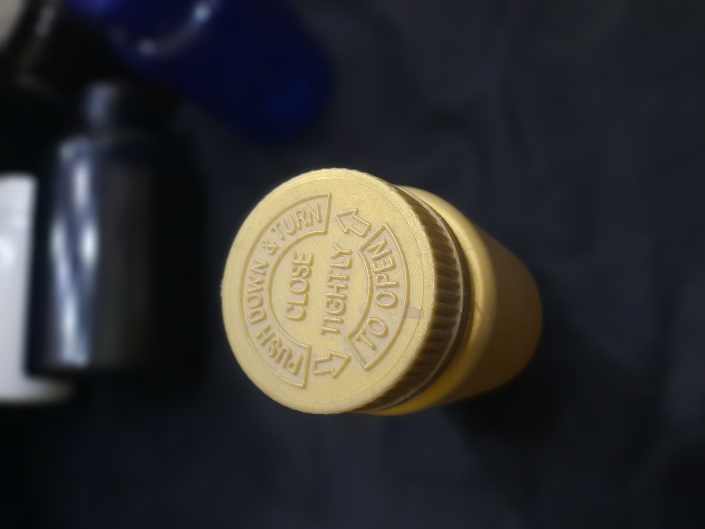 Gold/Gold Vitamins Container with lock cap