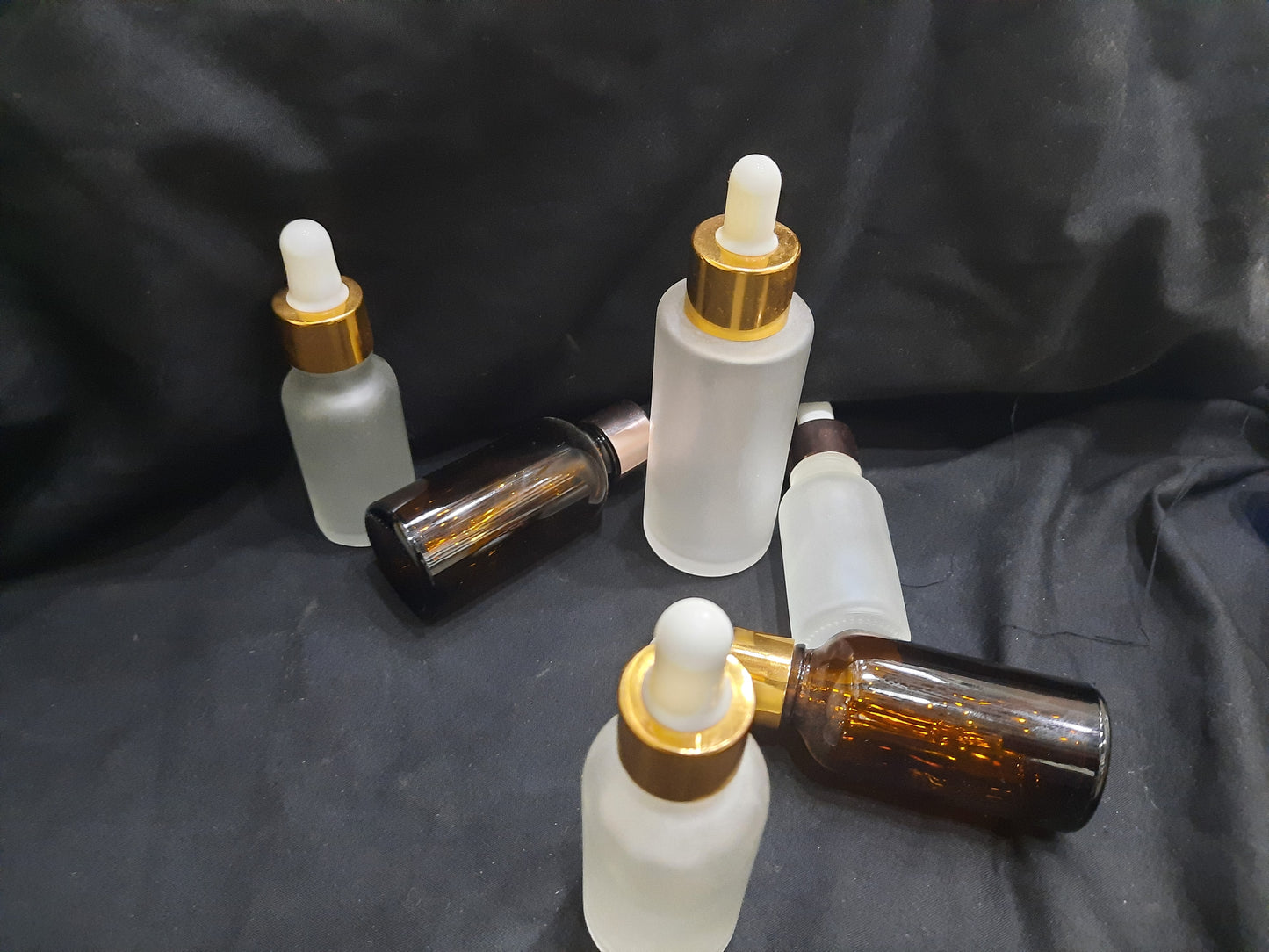 30ml Gold/Frosted Glass Dropper