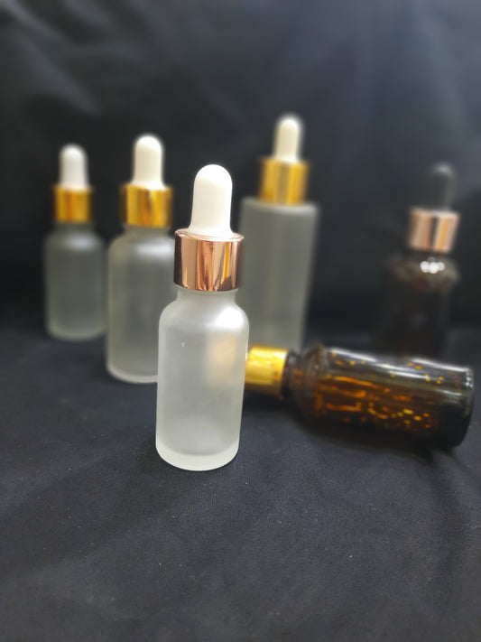 30ml Rose Gold/Frosted Glass Dropper