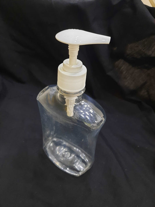 150ml Transparent Oil/Sanitizer Bottle - with White Pump