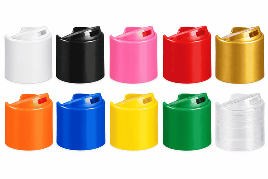 Cosmetic Plastic Press Caps – 22mm, 24mm & 28mm | Multiple Colors