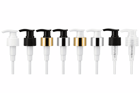 24/410 Lotion & Liquid Dispensing Pumps – Plastic & Chrome Finishes