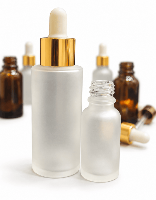 30ml Gold/Frosted Glass Dropper
