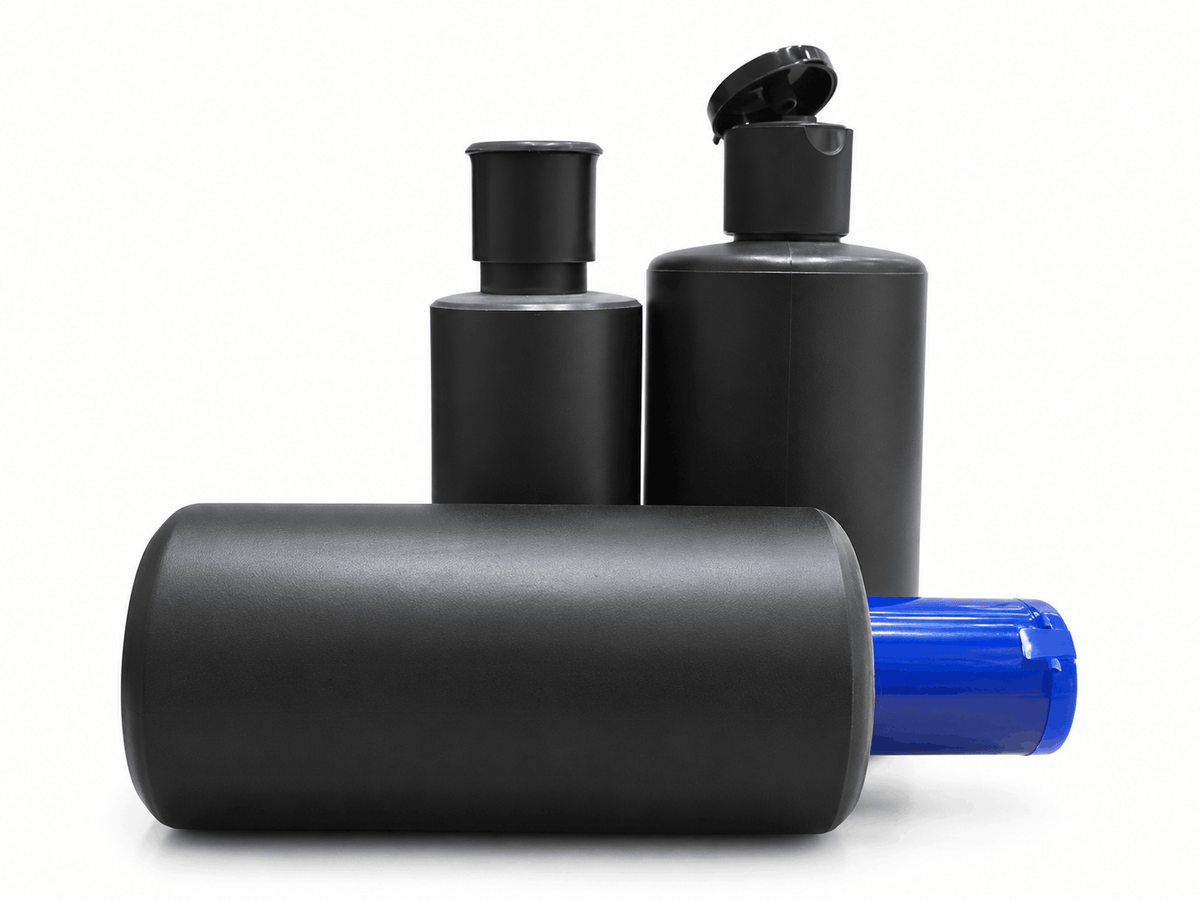 Round Black Oil/Shampoo bottle