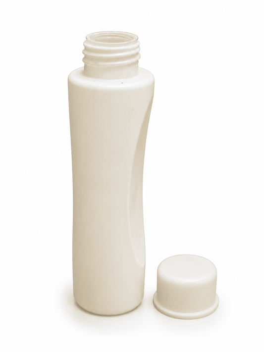 100ml White/White Curve bottle