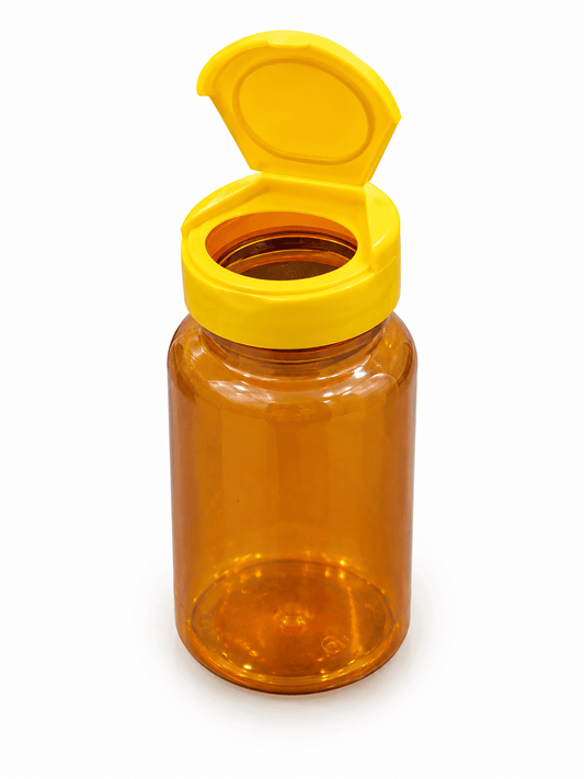 Orange Yellow Vitamins Container
