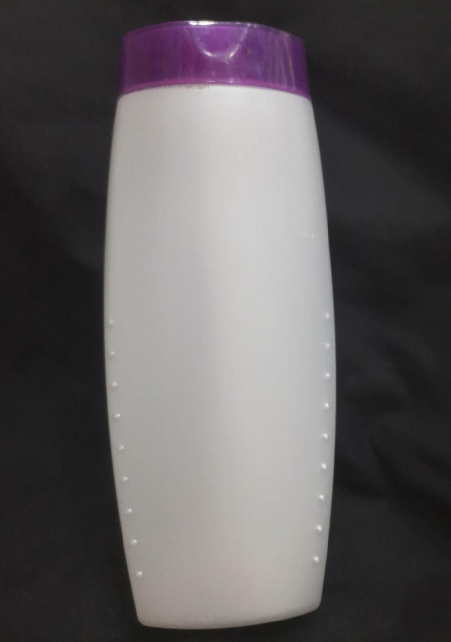 White Purple Shampoo Bottle