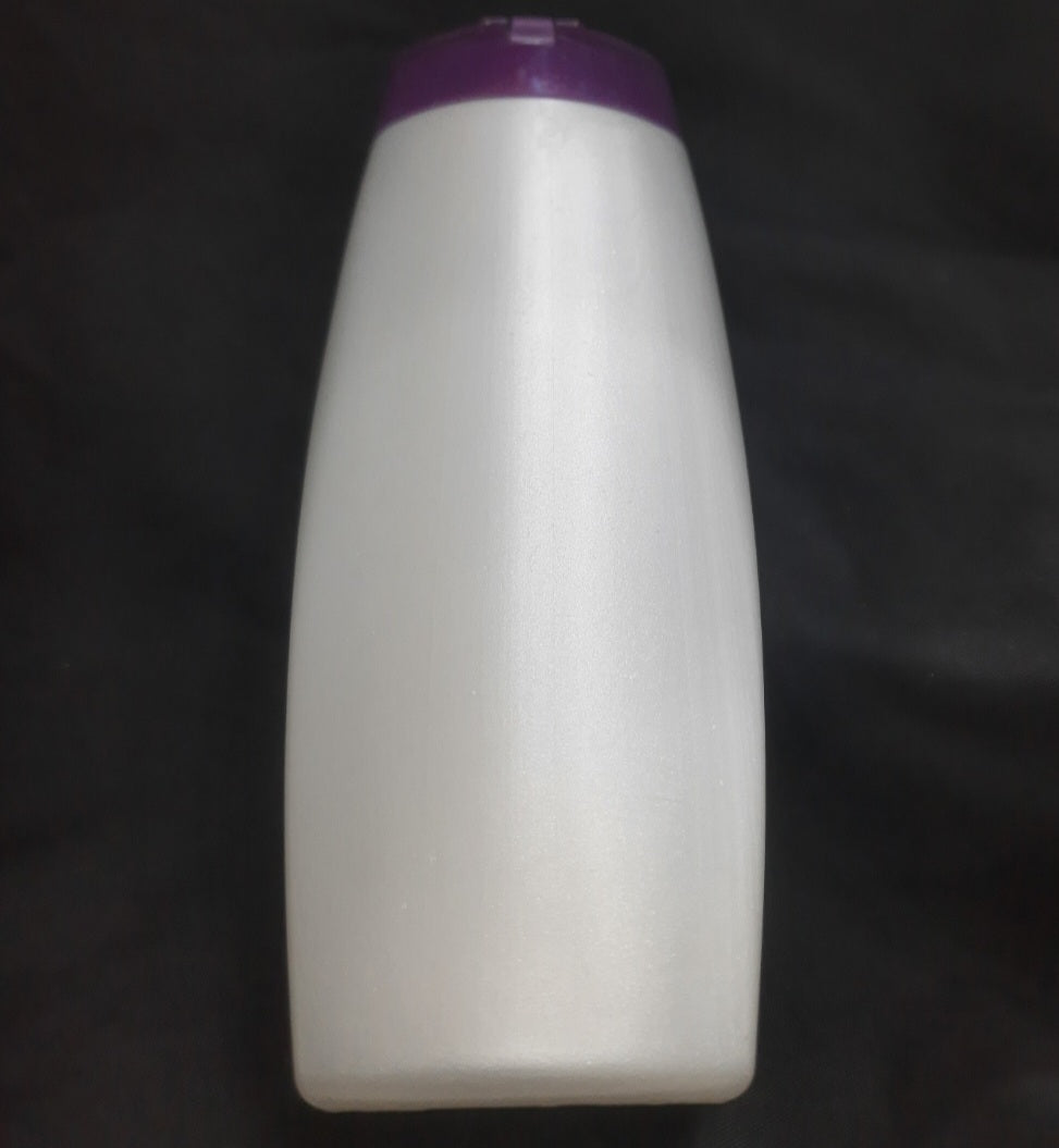 White Purple Shampoo Bottle