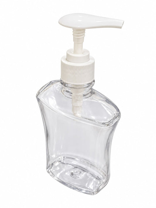 150ml Transparent Oil/Sanitizer Bottle - with White Pump