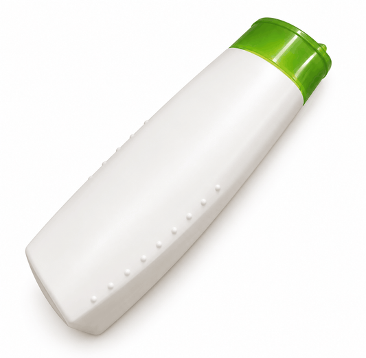 Green White Shampoo Bottle