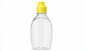 250ml Transparent Flat Round Handwash & Dishwash Bottle with Yellow Flip-Top Cap